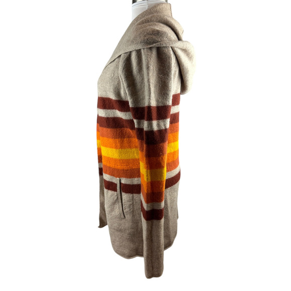 Toad & Co Merino Heartfelt Hoodie Duster Wool Long Open Cardigan Sweater Medium - Picture 8 of 14